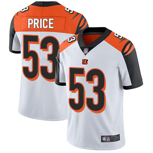 Cincinnati Bengals Limited White Men Billy Price Road Jersey NFL Footballl 53 Vapor Untouchable